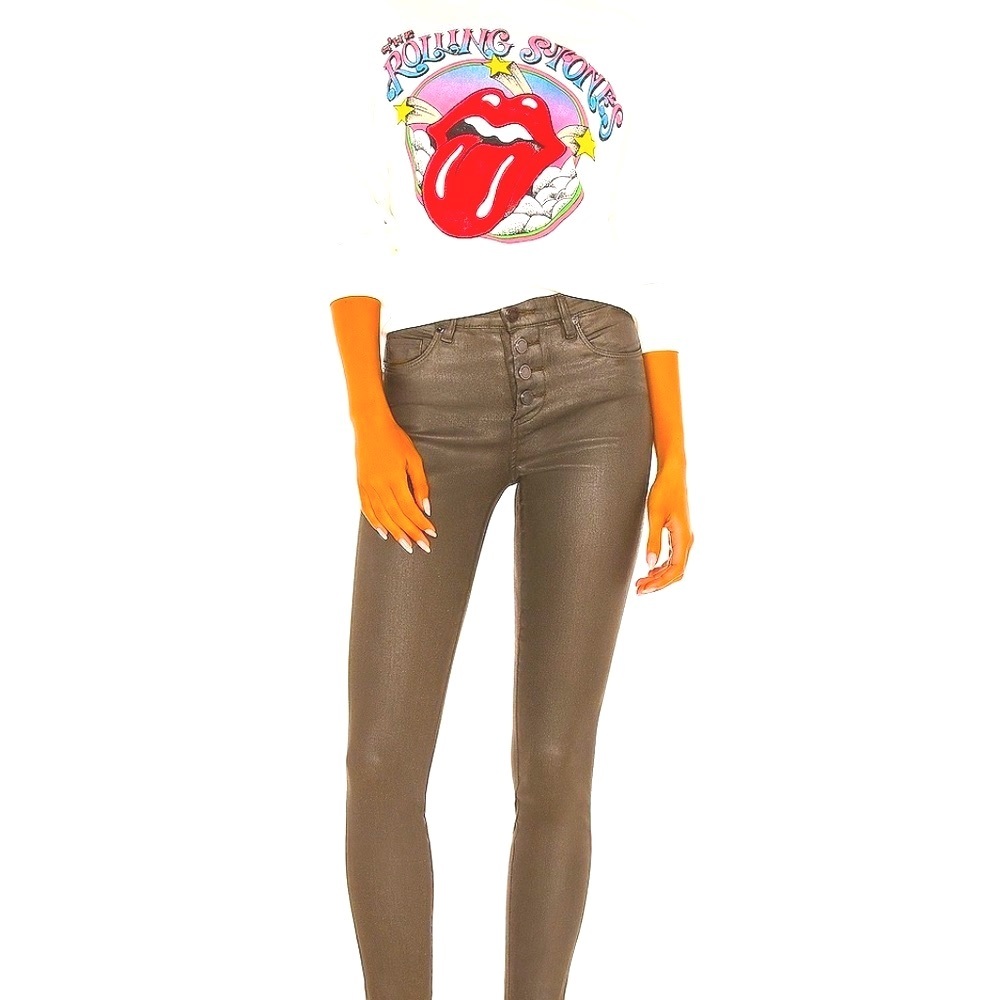 BLANK NYC COATED EXPOSED BUTTON FLY GREAT JONES SKINNY JEANS! SIZE 25